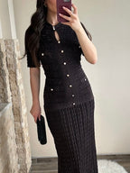 Sandro Tweed Maxi Dress