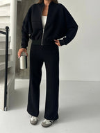 Black Zip-Up Tracksuit