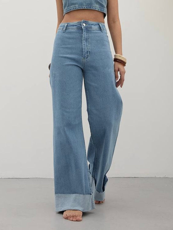 High Waist Straight Jeans