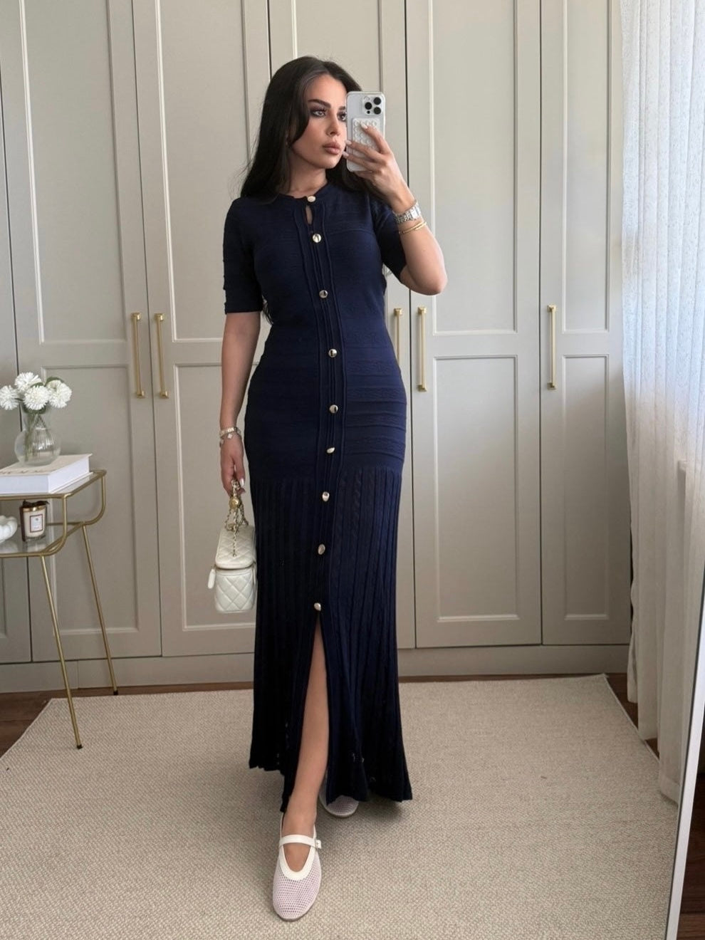 Sandro Navy Blue Dress