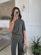 Draped Sleeveless Co-Ord Set