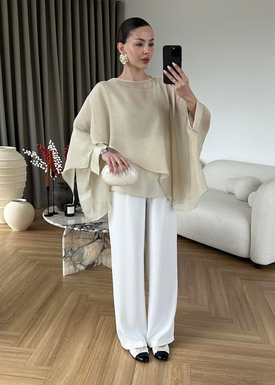 Flowy Batwing Blouse