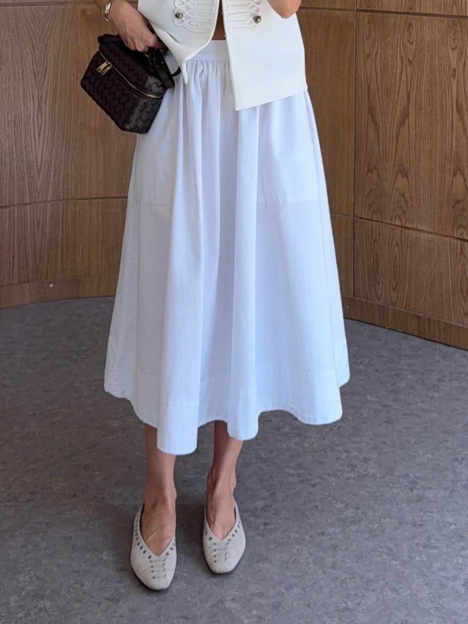 Essential Cotton Midi Skirt