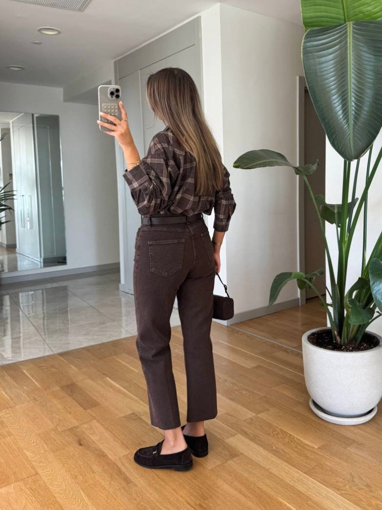 High Waist Straight Jeans