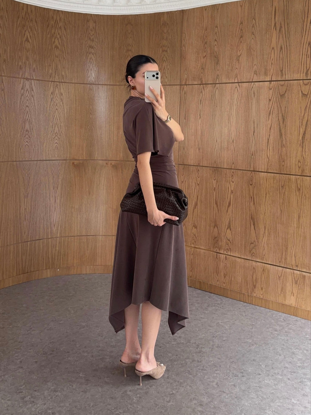 Brown Two-Piece Dress
