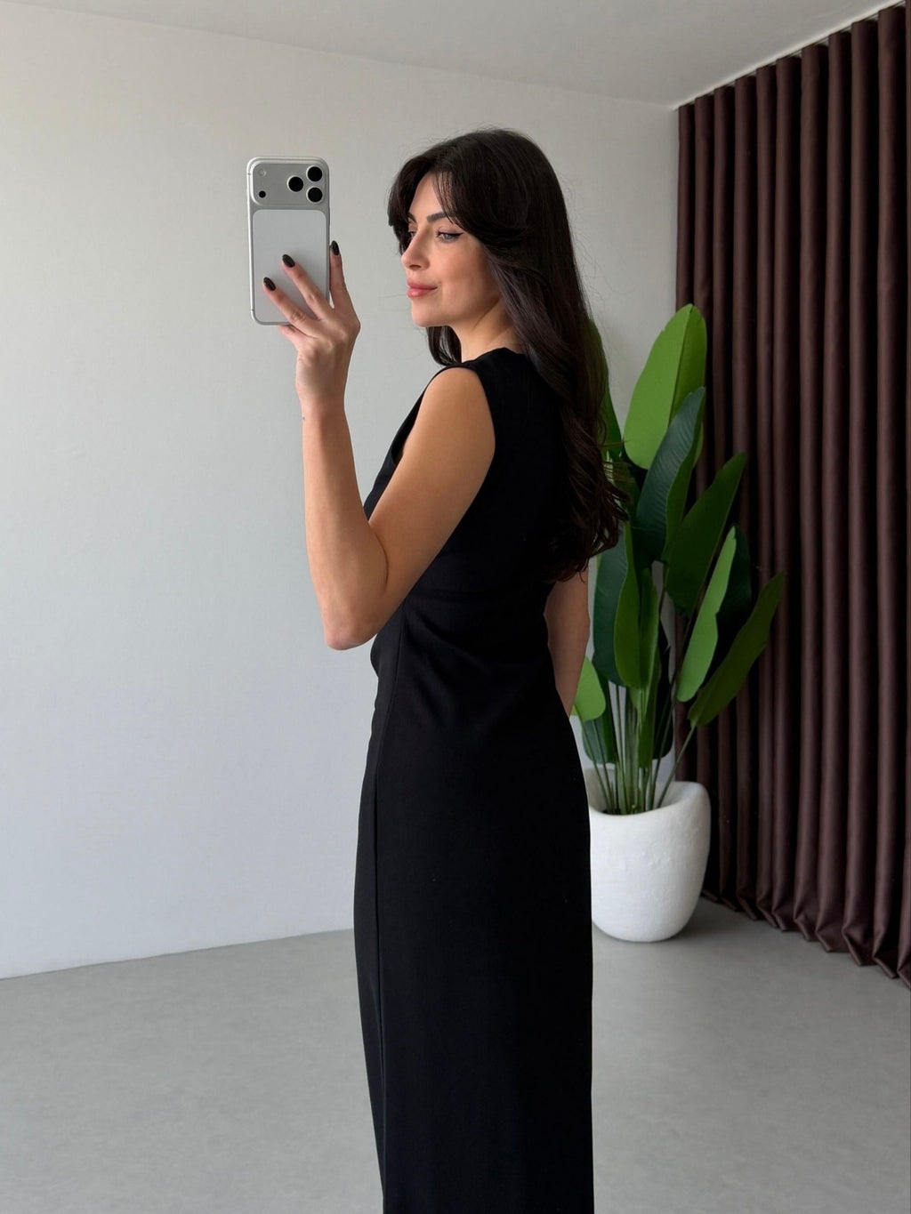 Classic Black Midi Dress