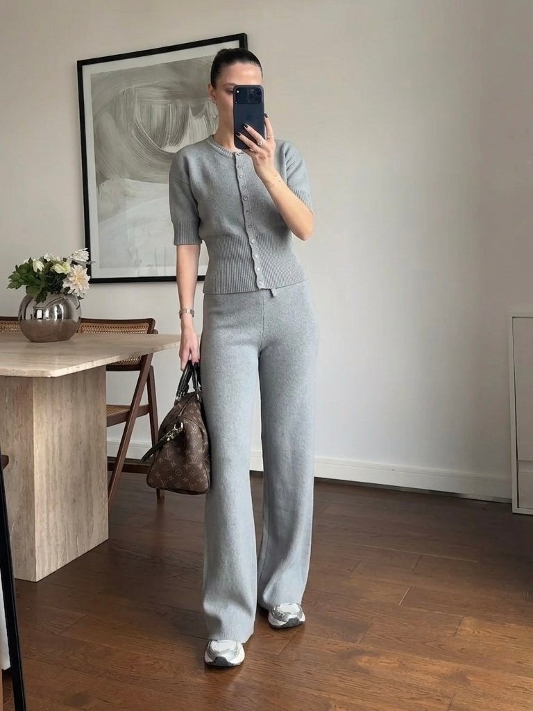 Soft Grey Knit Set