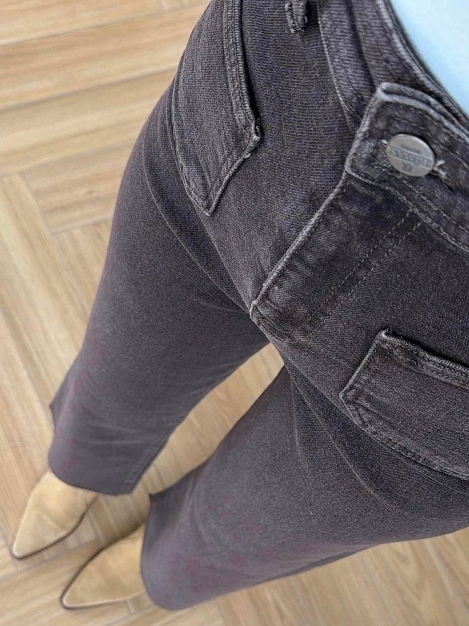 High Waist Straight Jeans