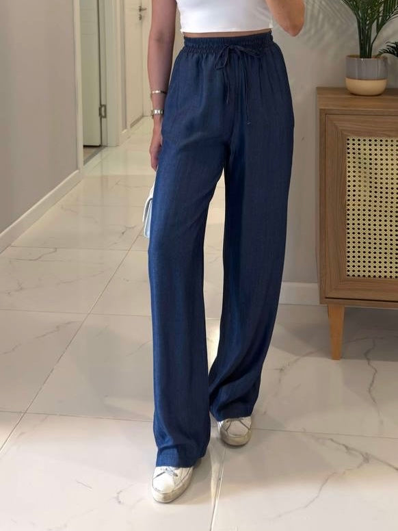 Denim Flow Pants