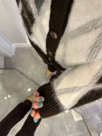 Cozy Argyle Knit Cardiga