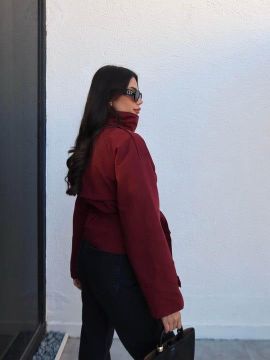 Burgundy Trench Coat