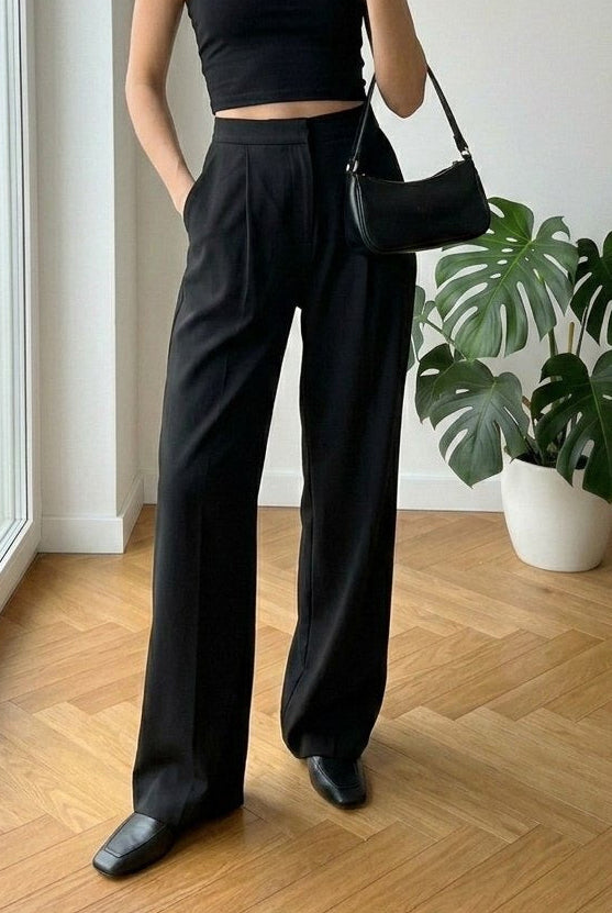 Wide Leg Black Pants