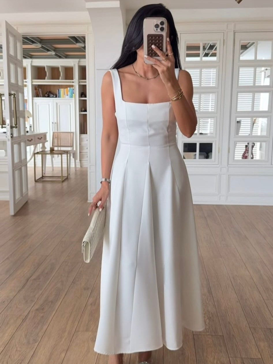 Classic White A-Line Dress