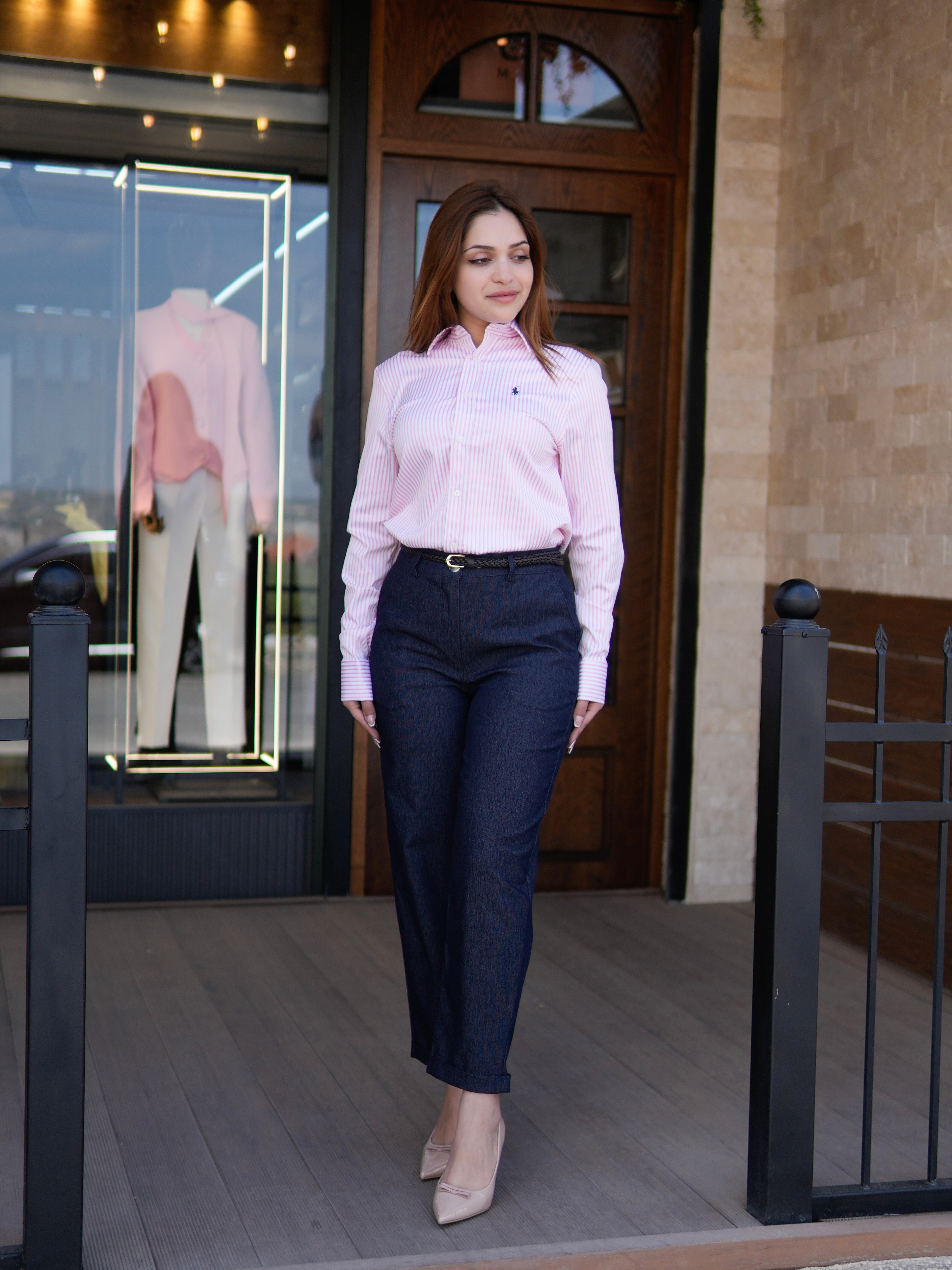 Polo pink Striped Classic Shirt