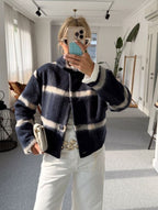 Navy Fluffy Jacket