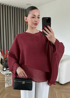 Flowy Batwing Blouse