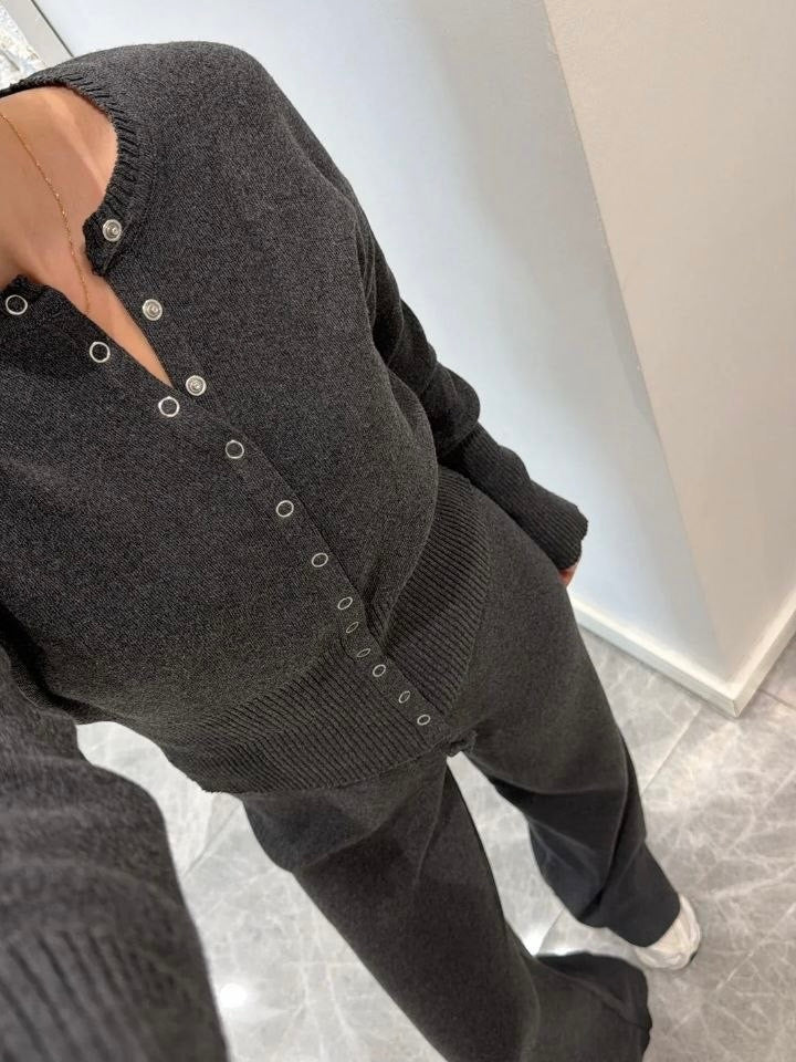 Elegant Gray Wool Set