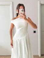 Ivory Flow Midi Dress
