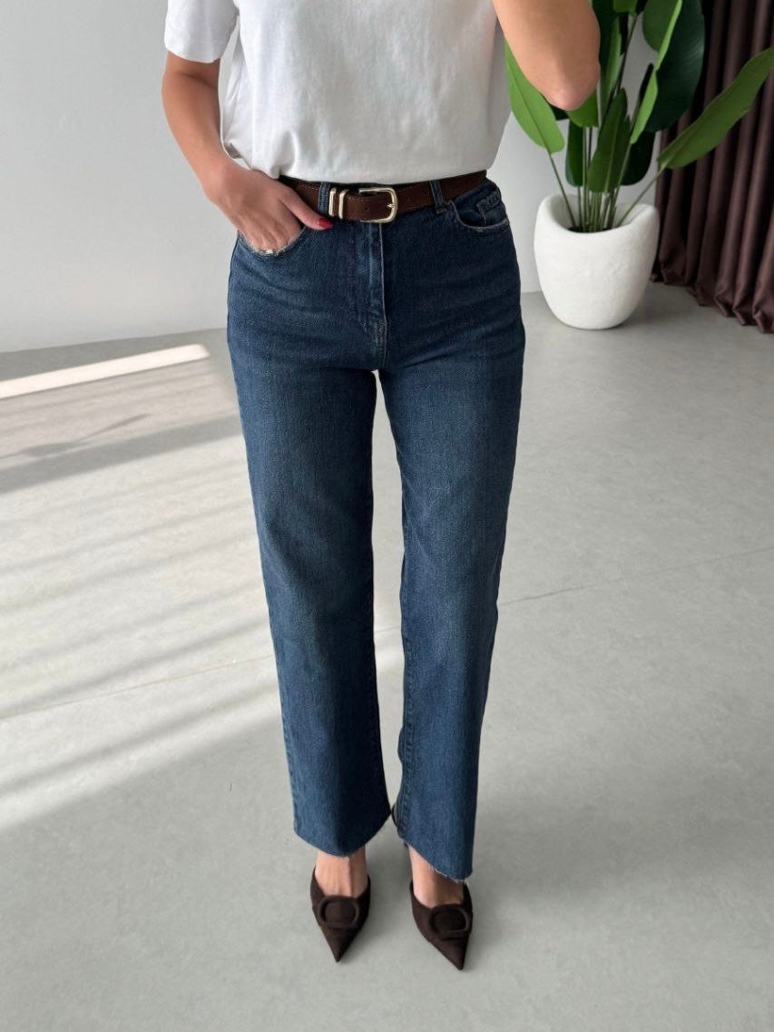High Waist Straight Jeans
