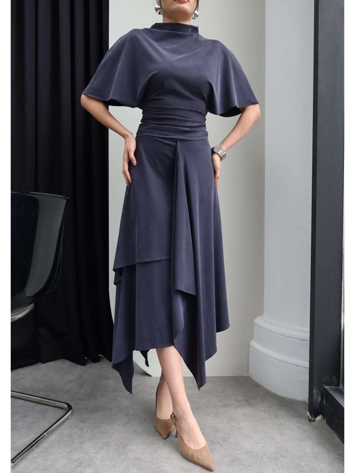 Luna Asymmetrical Drape Dress