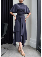 Luna Asymmetrical Drape Dress