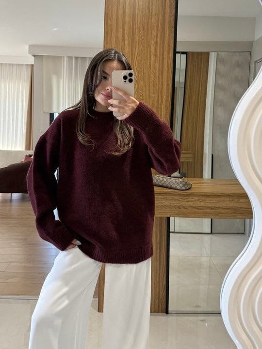 Burgundy Wool Sweater