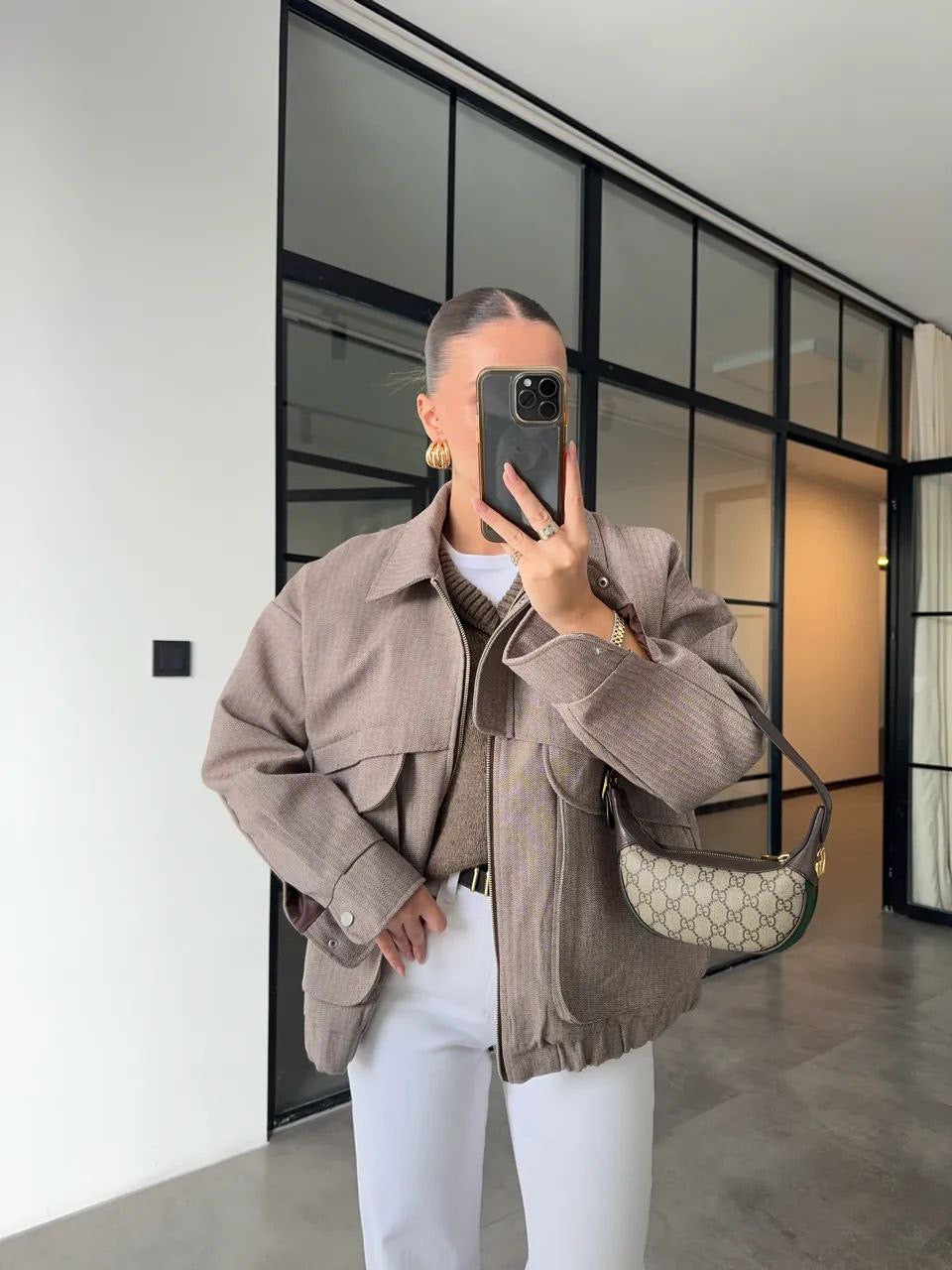 Brown Oversized Jacket