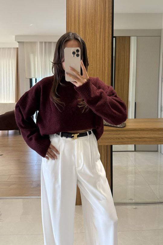 Burgundy Wool Sweater