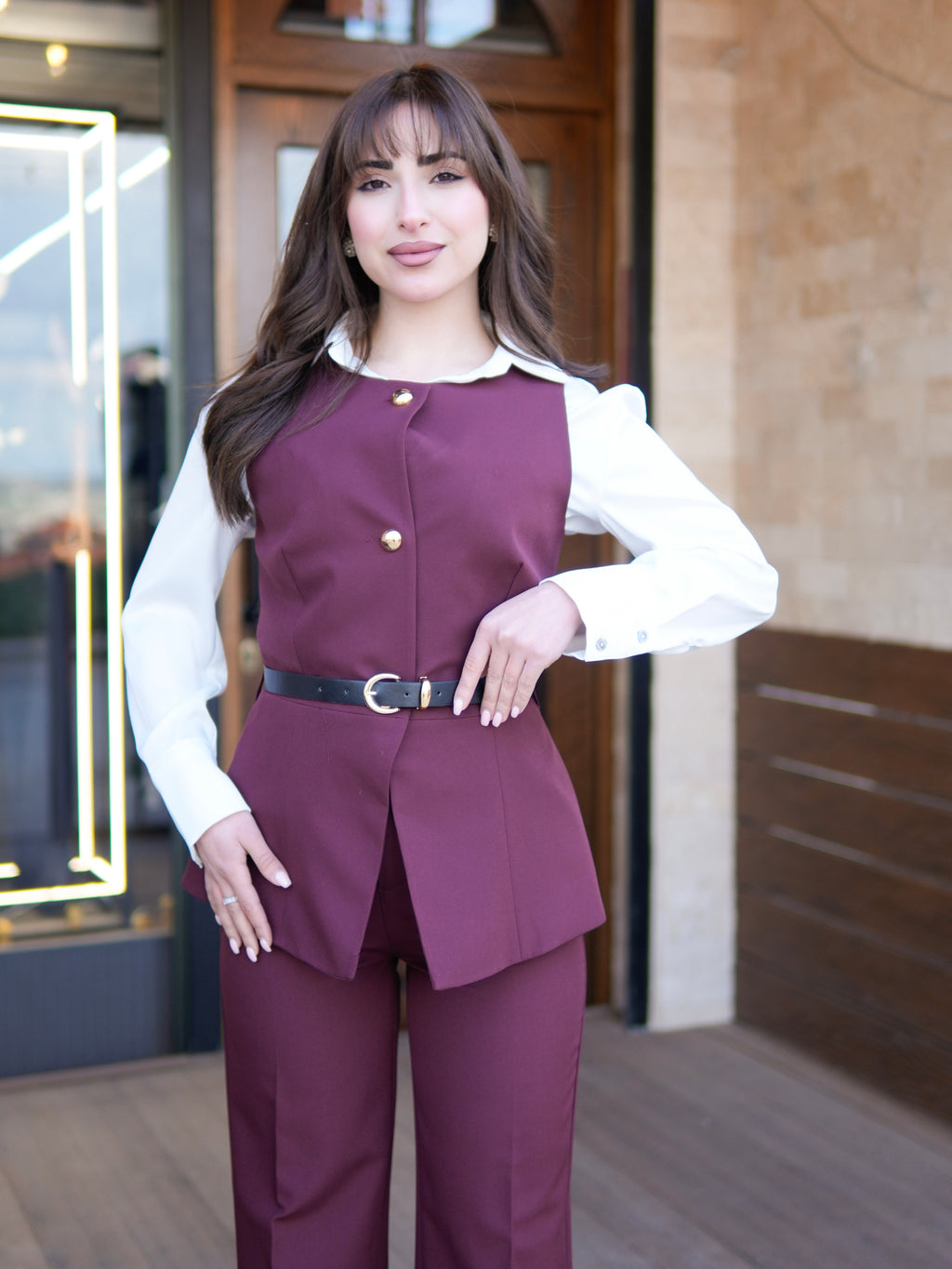 Plum Prestige Two-Piece Set