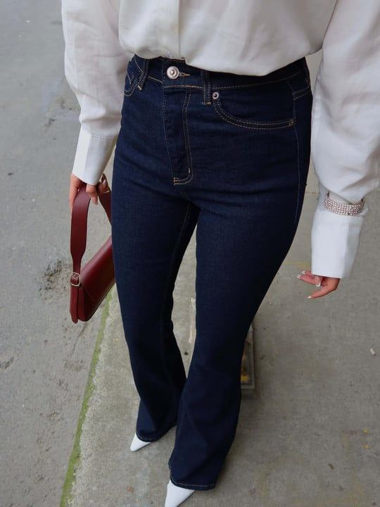 High-Waist Flared Jeans