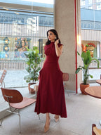 Burgundy Grace Dress