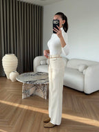 High Waist Straight Leg Jeans