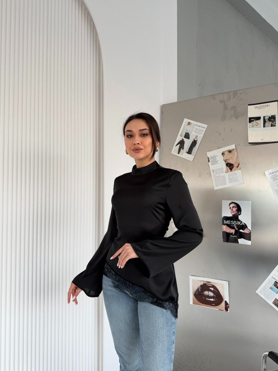 Black Lace Touch Blouse