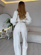Straight-Leg Denim Jumpsuit