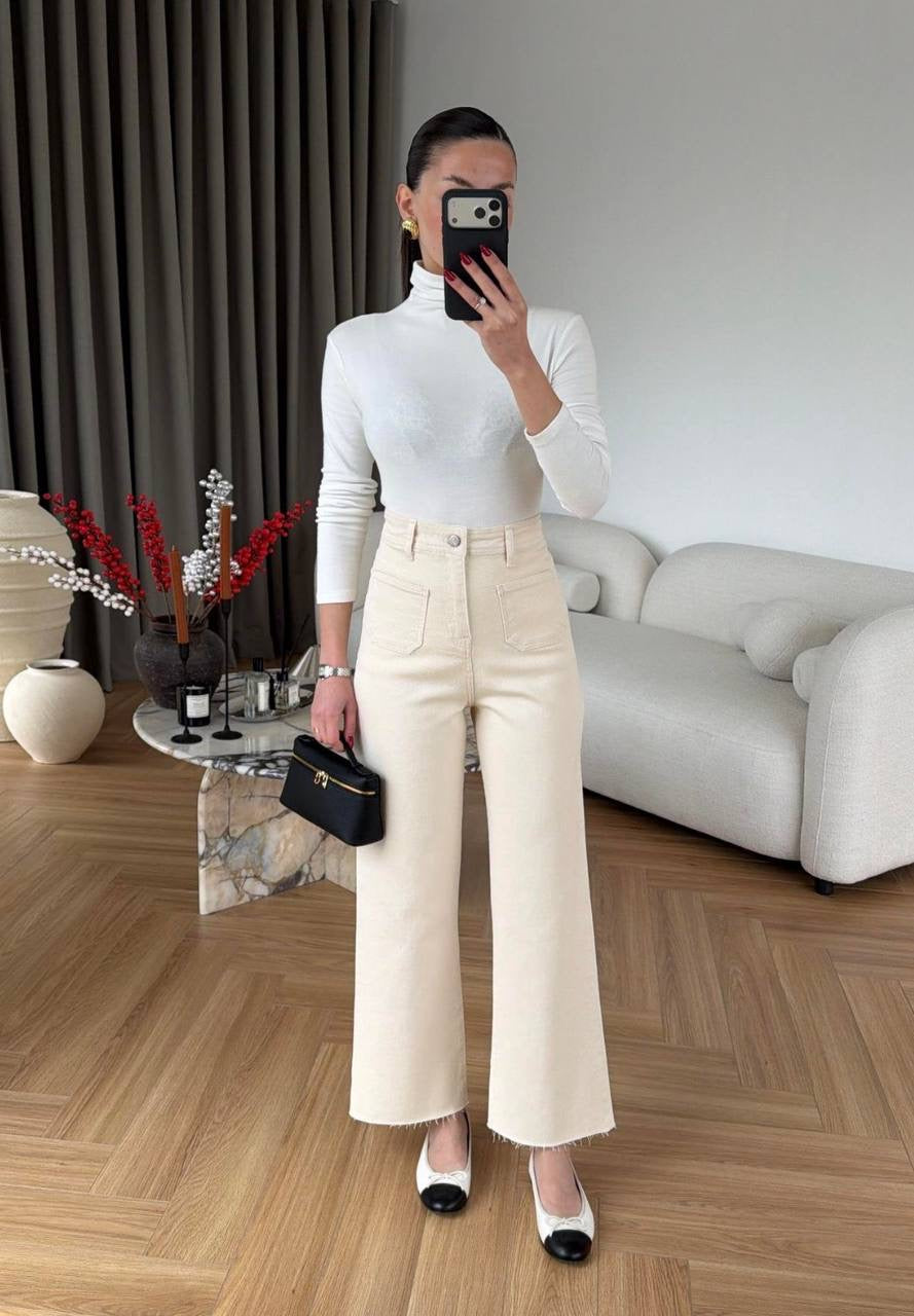 High Waist Straight Jeans