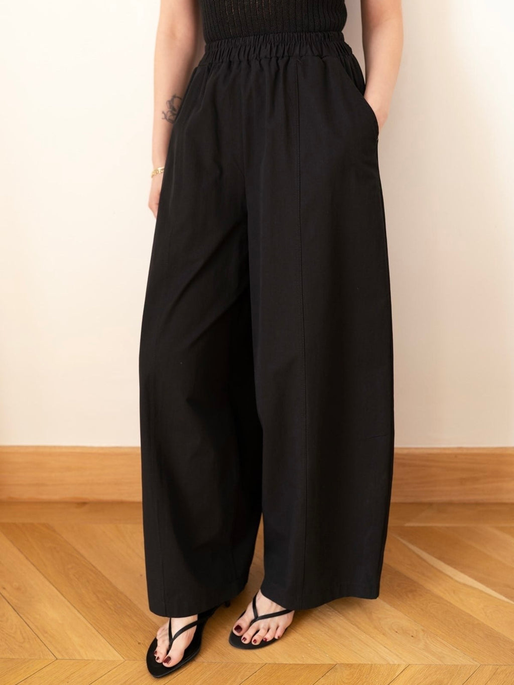 Black Wide Leg Palazzo Pants