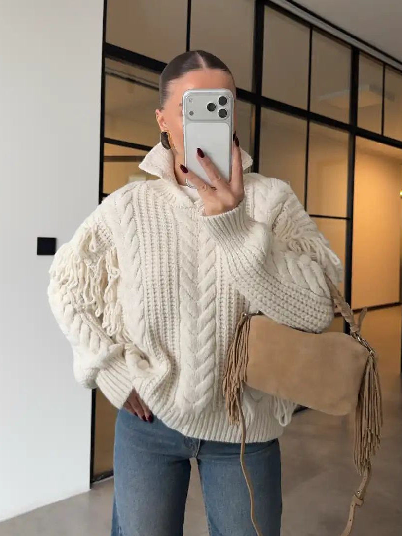 Beige Wool Sweater