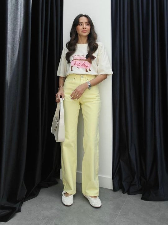 ZARA Yellow Jeans