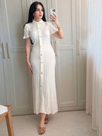 Pearl Elegance Knit Dress