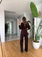 Straight-Leg Denim Jumpsuit