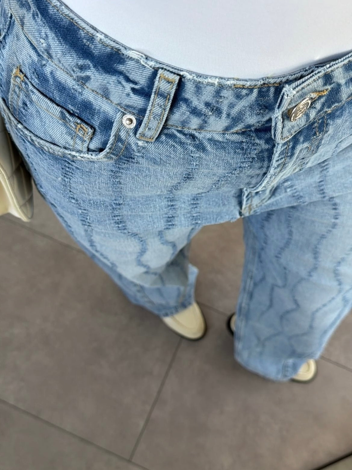 Laser Detail Denim Jeans