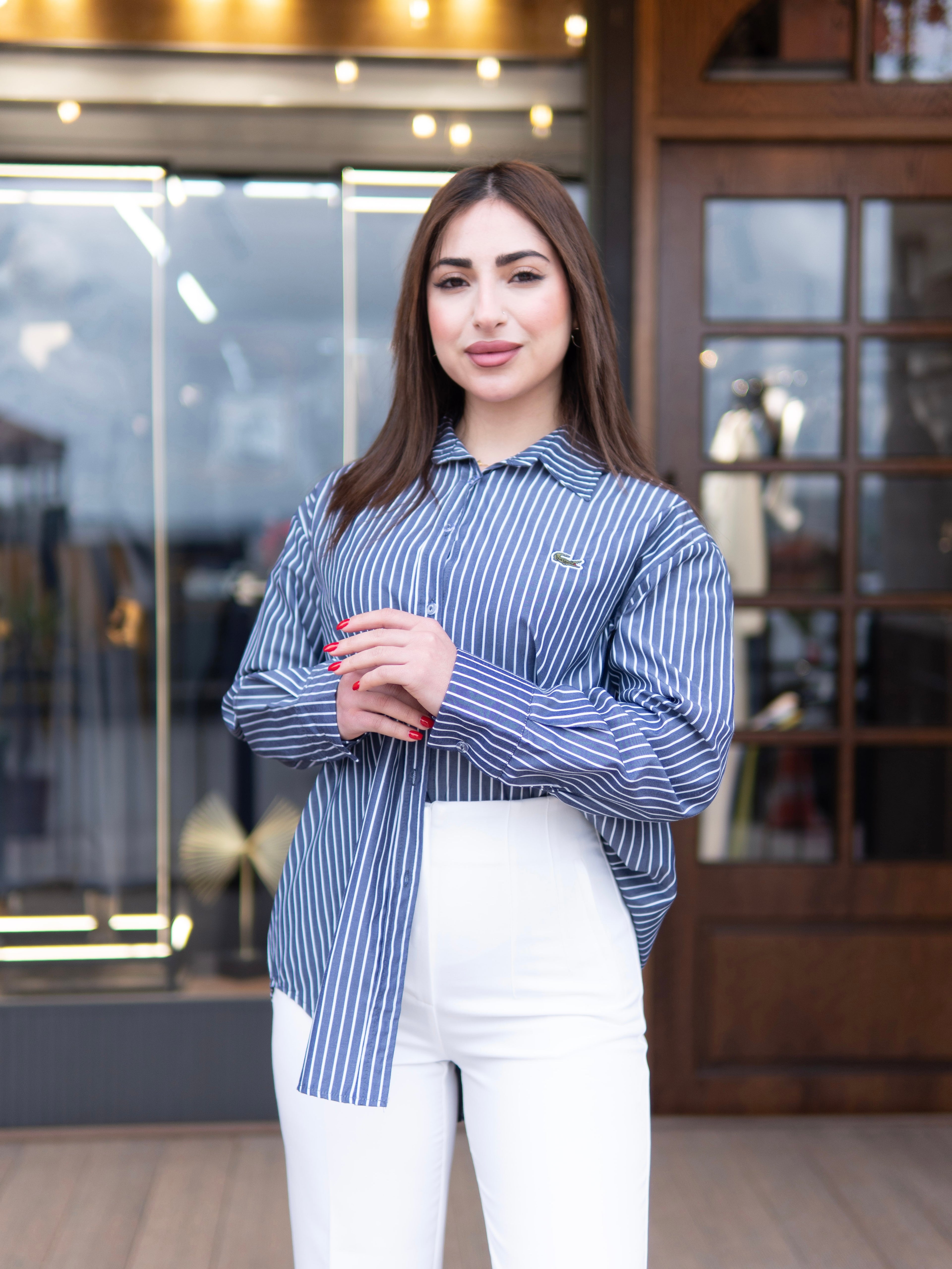 Lacoste Blue Striped Shirt