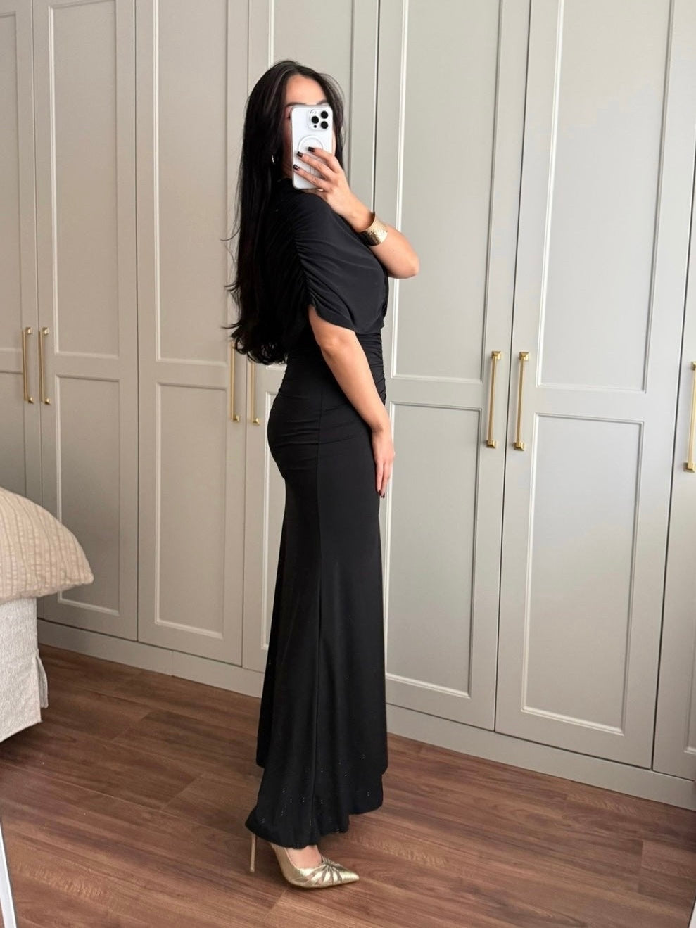 Black Velvet Grace Dress