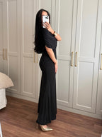 Black Velvet Grace Dress