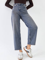 High-Waist Straight Leg Jeans