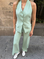 Mint Tailored Halter Set