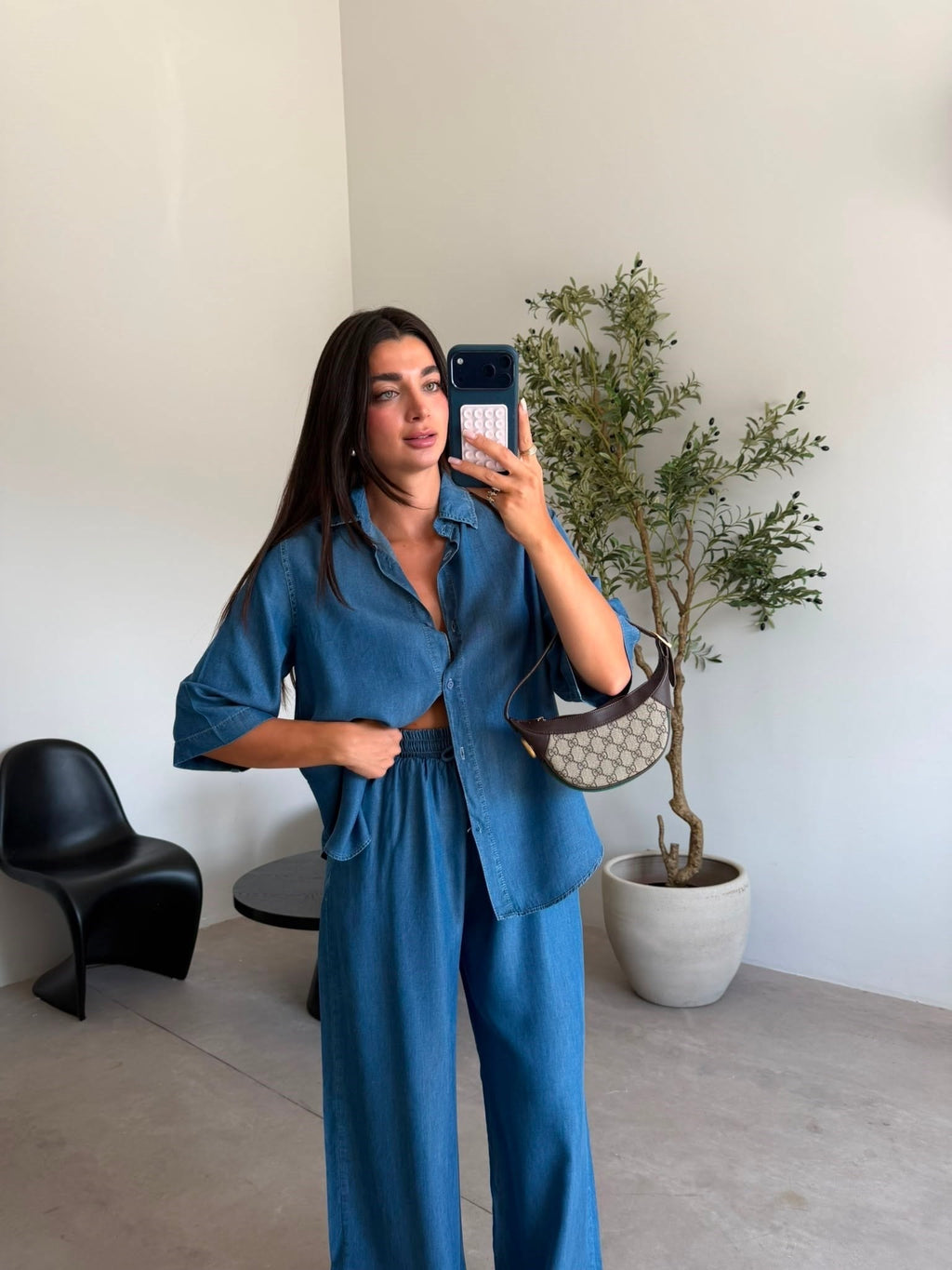 Blue Relaxed Two-Piece Set