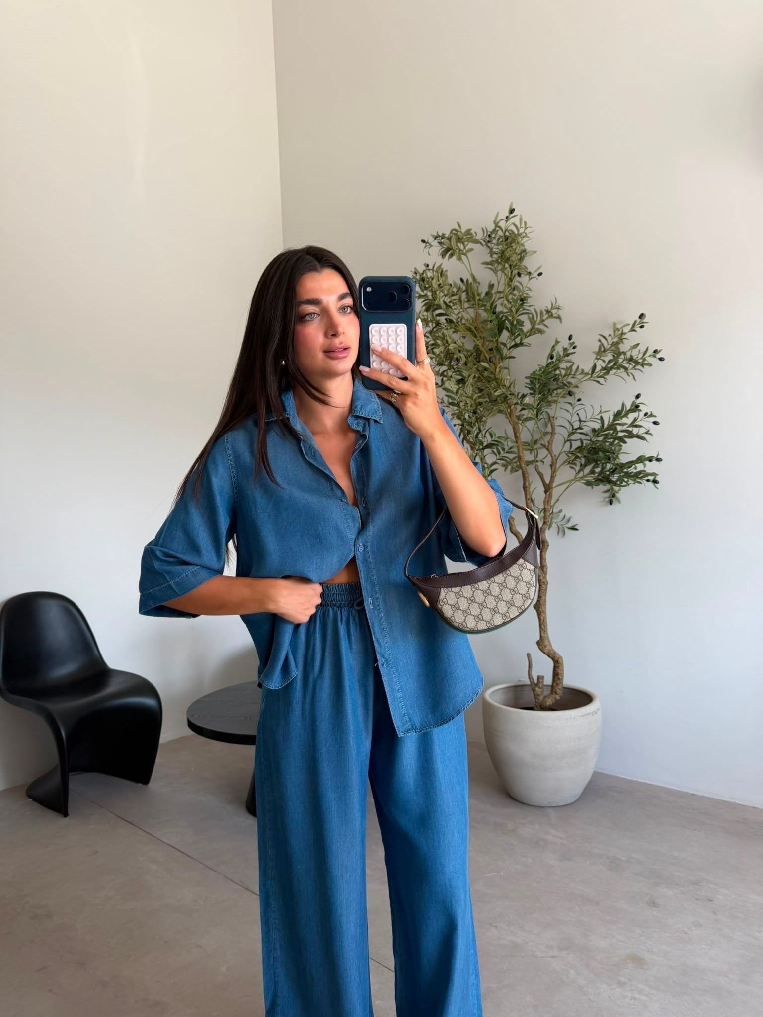 Blue Relaxed Two-Piece Set