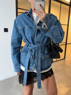Denim Belted Utility Jacket