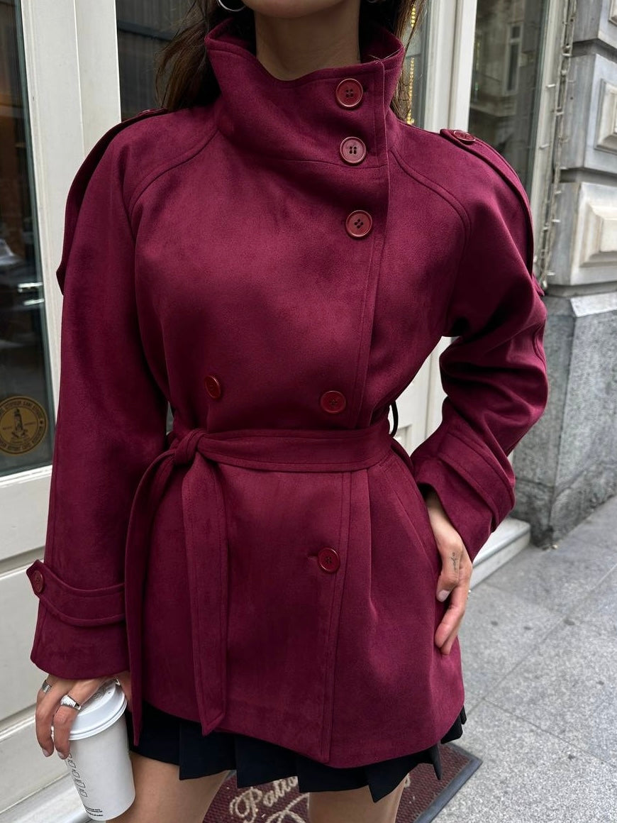 Burgundy Trench Coat